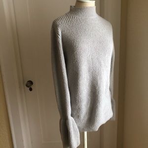Comfy Soft Knit Beige Grey Sweater